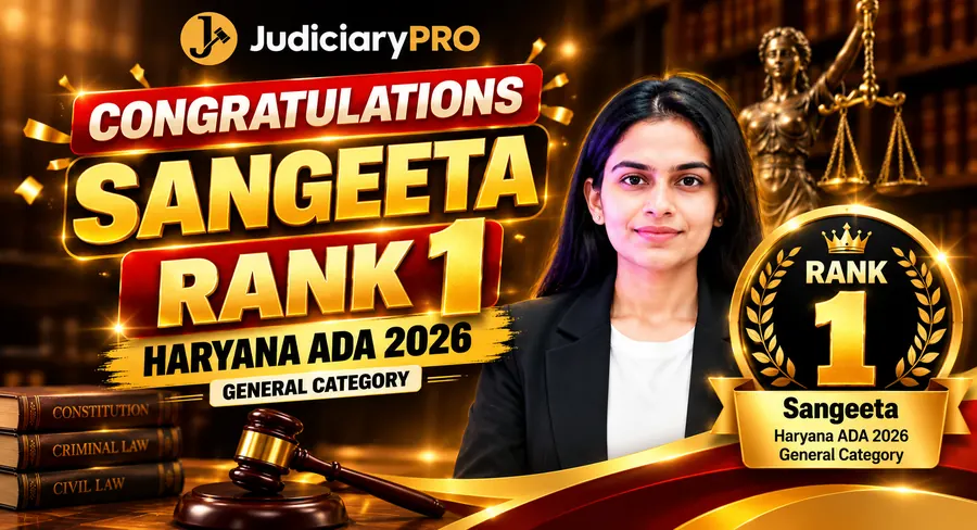 Congratulations Sangeeta - Rank 1, Haryana ADA 2026, General Category